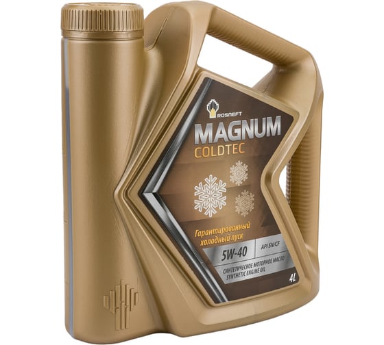 Моторное масло РОСНЕФТЬ Magnum Coldtec 5W-40 SN-CF синт. кан. 4 л 40813842