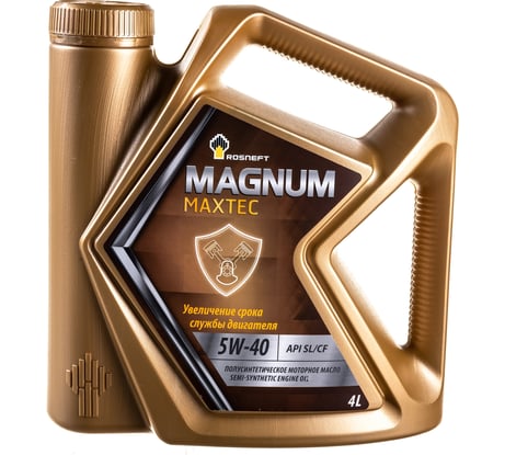 Моторное масло п-синт. кан. Роснефть Magnum Maxtec 5W-40 SL-CF 4 л 40814642