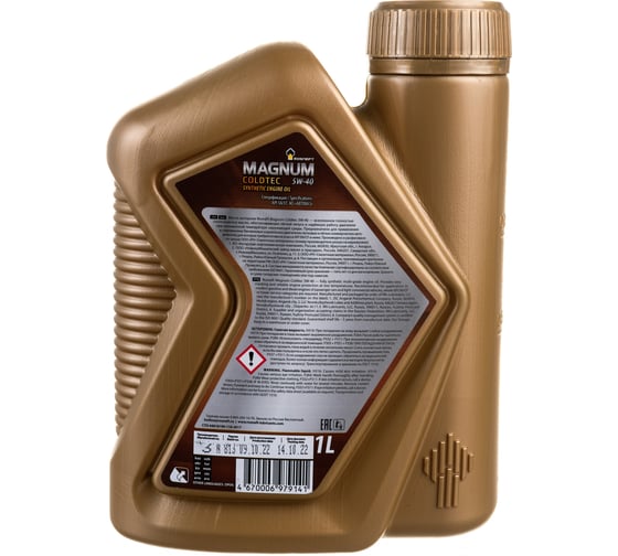 Моторное масло РОСНЕФТЬ Magnum Coldtec 5W-40 SN-CF синт. кан. 1 л 40813832