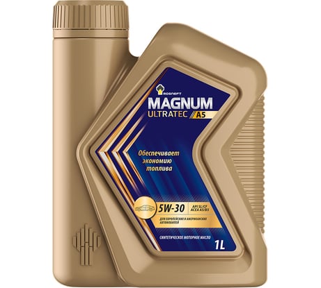Моторное масло РОСНЕФТЬ Magnum Ultratec A5 5W-30 SL-CF синт. кан. 1л 40816532