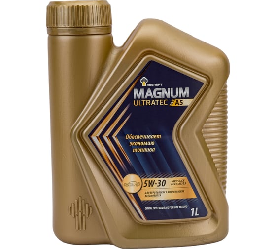 Моторное масло РОСНЕФТЬ Magnum Ultratec A5 5W-30 SL-CF синт. кан. 1л 40816532