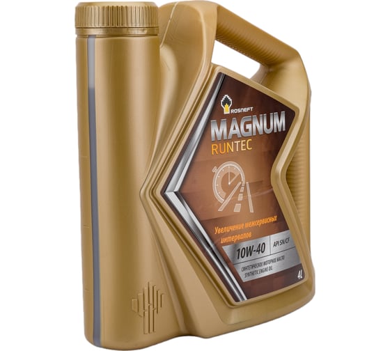 Моторное масло РОСНЕФТЬ Magnum Runtec 10W-40 SN-CF синт. кан. 4 л 40810242