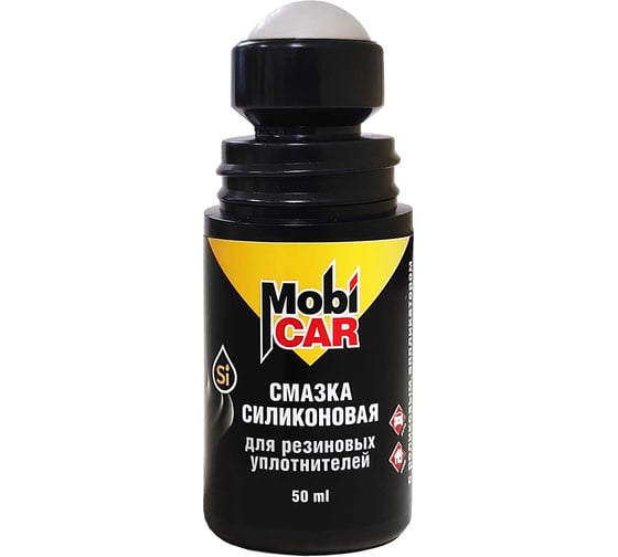 Смазка силиконовая для резиновых уплотнителей Mobicar с роликовым аппликатором, флакон 50 мл 0547-00 MC