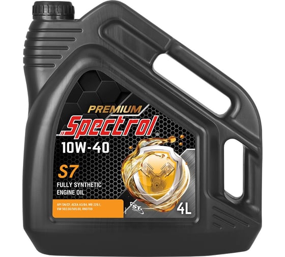 Масло моторное синтетическое Spectrol PREMIUM S7 10W-40 4л 98854 1