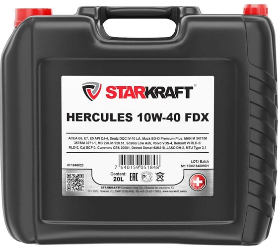 Моторное масло STARKRAFT HERCULES FDX 10W40, синтетическое HF1848020