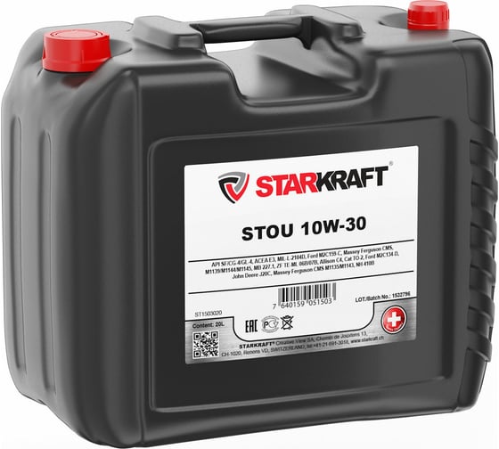 Многофункциональное полусинтетическое тракторное масло STARKRAFT 10W-30 STOU ST1503020 1