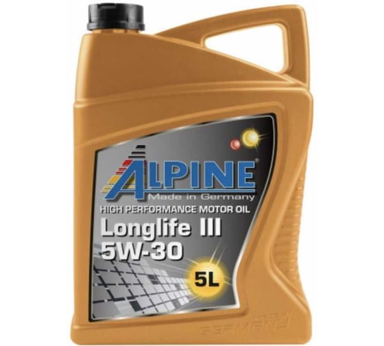 Масло моторное синтетическое Alpine Longlife III 5W-30 5L 0100282