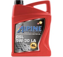 Масло моторное синтетическое Alpine RSL 5W-30 LA 4L 0100309