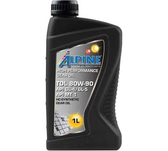 Масло трансмиссионное Alpine Gear Oil TDL 80W-90 GL-4/GL-5 1L 0100721 1