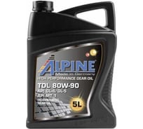 Масло трансмиссионное Alpine Gear Oil TDL 80W-90 GL-4/GL-5 5L 0100722