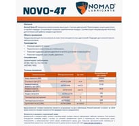 Масло моторное Nomad NOVO 4T Super SAE 10W40 (60 л.) 41506