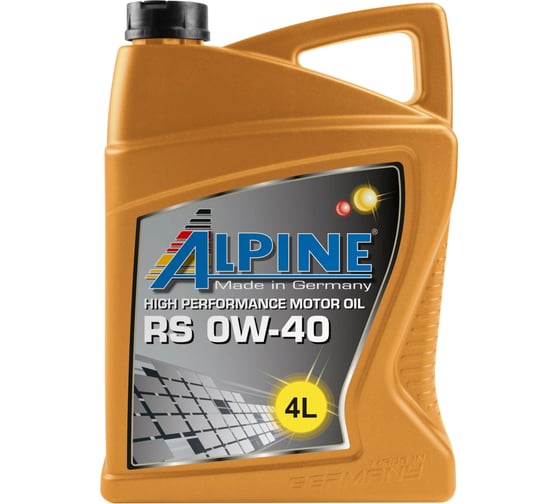 Масло моторное Alpine RS 0W-40 4L 0100228