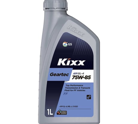 Трансмиссионное масло KIXX GEARTEC FF GL-4 75W85, полусинтетическое, 1 л L2717AL1E1