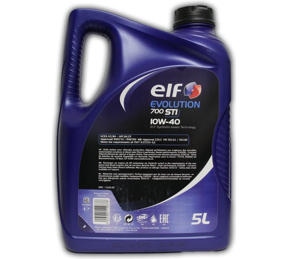 Моторное масло Elf EVOLUTION 700 STI 10W-40 (5л), (Франция) 214124