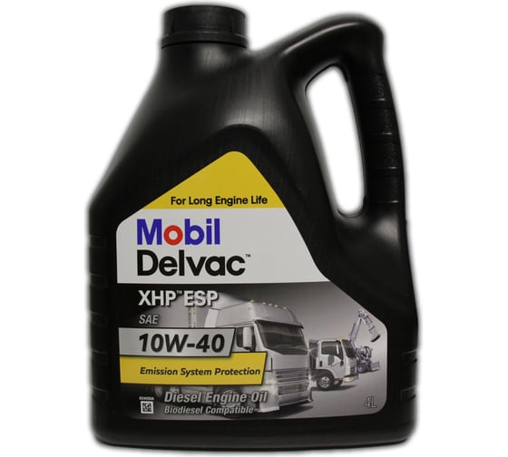 Моторное масло DELVAC XHP ESP 10W-40 (4л), (Франция), MOBIL 153122