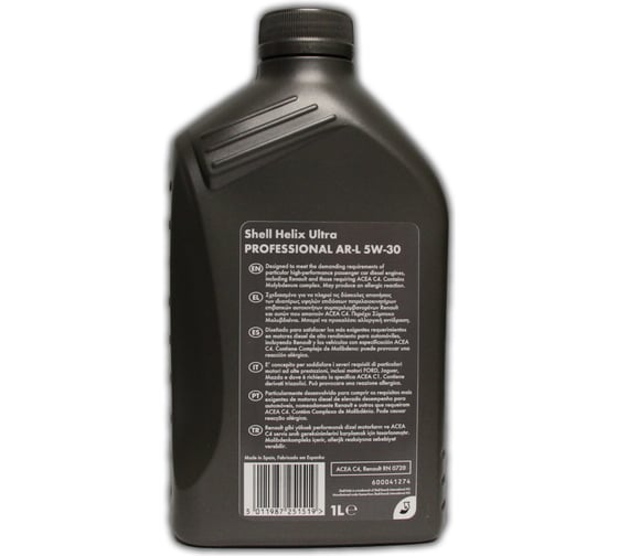Моторное масло SHELL Helix Ultra Professional AR-L 5W-30 (1л) 550040544