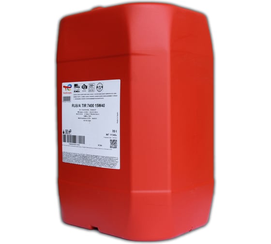 Моторное масло TOTAL Rubia TIR 7400 15W-40 (20л), 113430
