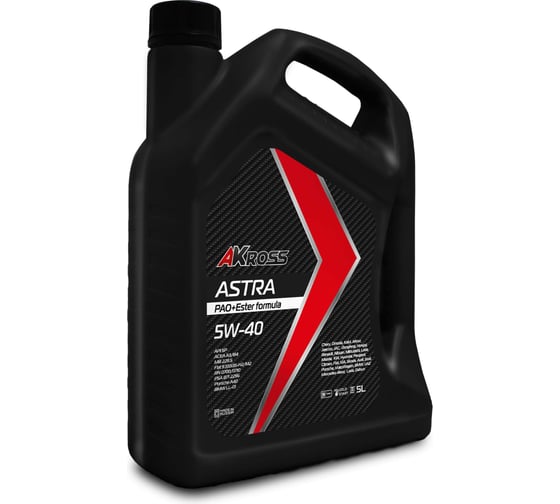 Масло моторное синтетическое AKross 5W-40, API SP, ACEA А3/В4, PAO+Ester, 5л AMO0057