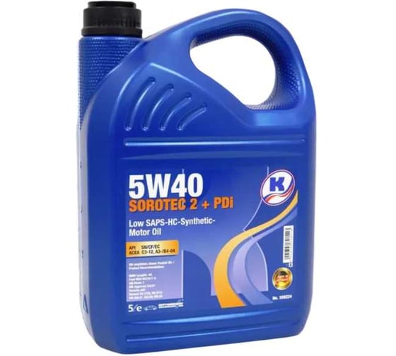 Масло моторное KUTTENKEULER Sorotec 2 +PDi 5W40, 5л 309224