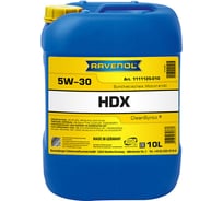 Моторное масло RAVENOL HDX SAE 5W-30 10 л 1111125-010-01-999