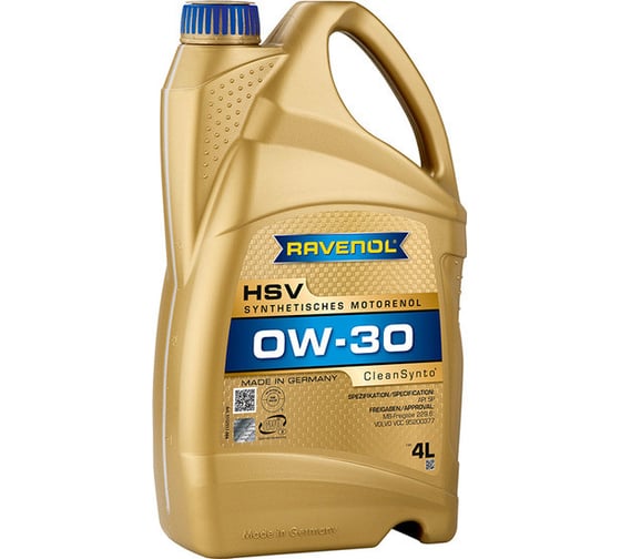 Моторное масло RAVENOL HSV SAE 0W-30 4 л 1112117-004-01-999