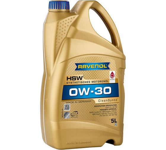 Моторное масло RAVENOL HSW SAE 0W-30 5 л 1112118-005-01-999