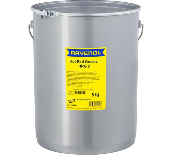 Смазка RAVENOL Hot Red Grease HRG 2, 5кг 1340121-005-03-999