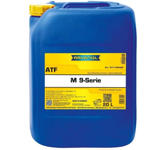 Трансмиссионное масло RAVENOL ATF M 9-Serie 20л 1211108-020-01-999