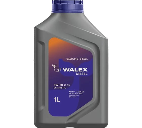 Моторное масло синтетическое Walex Diesel SP C3 5w30, 1 л, WDS008001