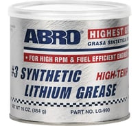 Литиевая синтетическая смазка ABRO синяя 454 г LG-990