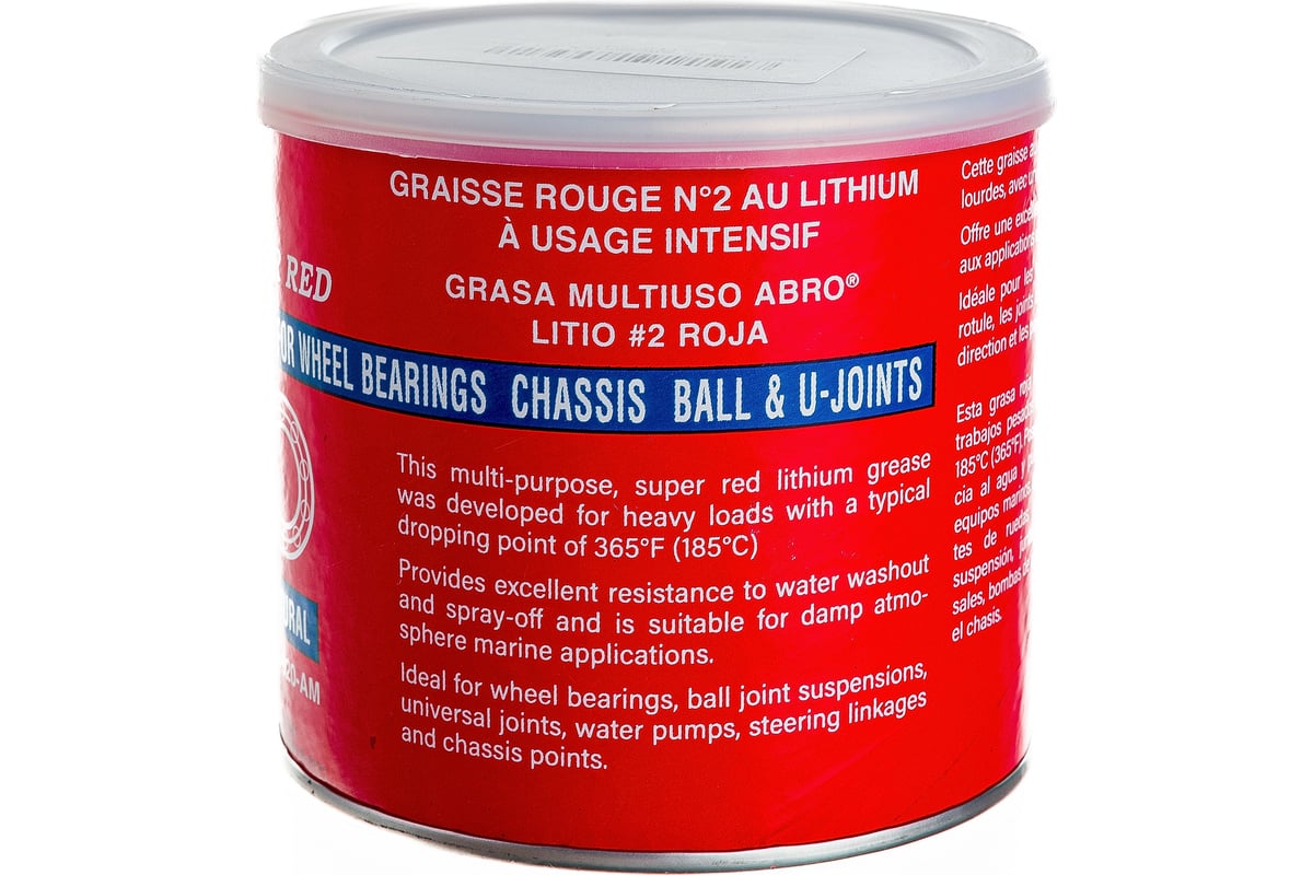 Литиевая смазка ABRO красная, 454 г LG-920 - выгодная цена, отзывы ...
