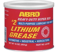 Литиевая смазка ABRO красная, 454 г LG-920