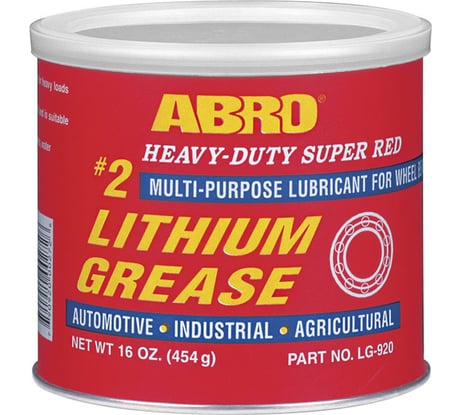 Литиевая смазка ABRO красная, 454 г LG-920