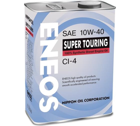Моторное масло ENEOS Super Touring CI-4 Синтетика 10W40 4л oil1421