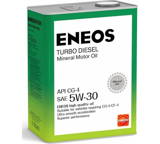 Моторное минеральное масло ENEOS Turbo Diesel 5W-30 СG-4 4л oil1433 1