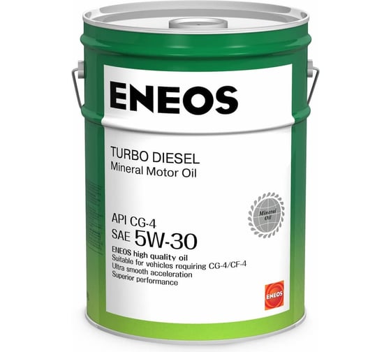 Моторное минеральное масло ENEOS Turbo Diesel 5W-30 СG-4 20л oil1434