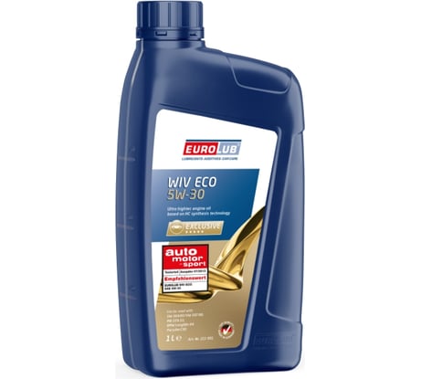 Моторное синтетическое масло EUROLUB WIV ECO 5W30 SN ACEA C3, 1л 211001