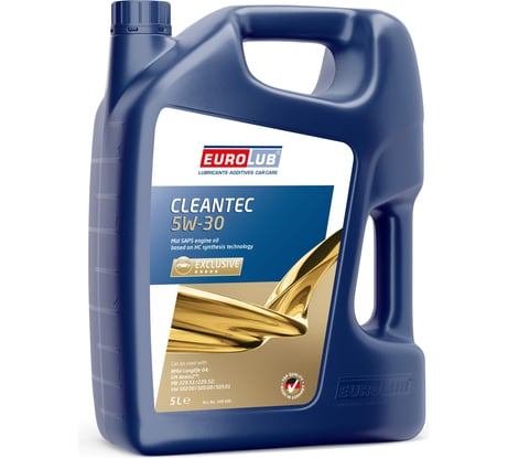 Моторное синтетическое масло EUROLUB CLEANTEC 5W30 SN/CF ACEA C2/C3, 5 л 349005