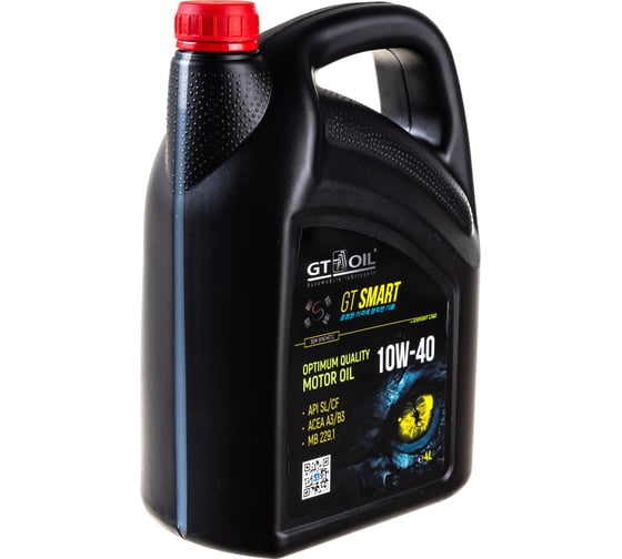 Масло GT OIL Smart SAE 10W-40 API SL/CF, 4 л 8809059408872