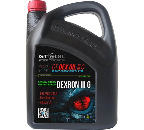 Масло GT OIL Dex Oil III G, 4 л 8809059408957
