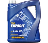 Полусинтетическое моторное масло MANNOL FAVORIT 15W50 5 л 1135