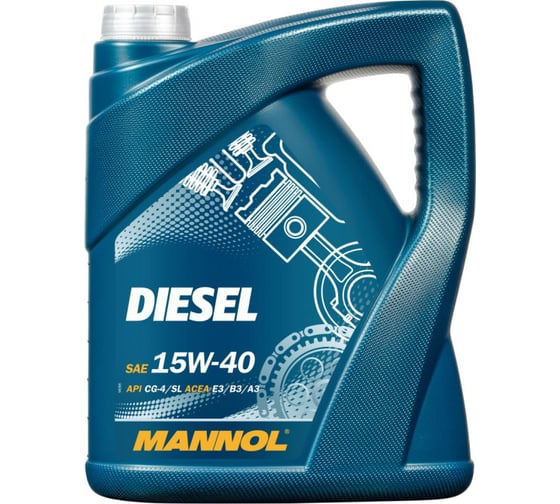 Минеральное моторное масло MANNOL DIESEL 15W40 5 л 1206