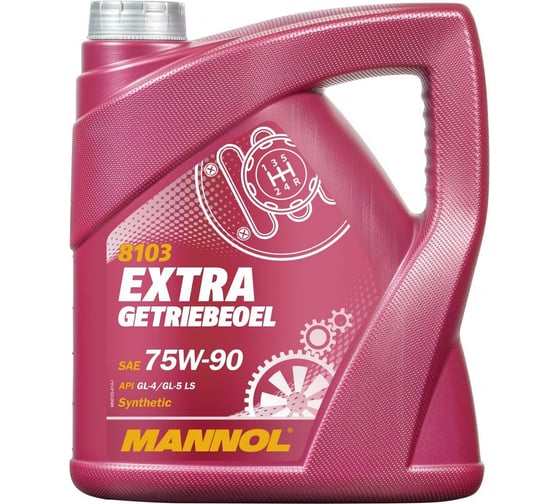 Синтетическое трансмиссионное масло MANNOL EXTRA GETRIEBEOEL 75W90 4 л 1353