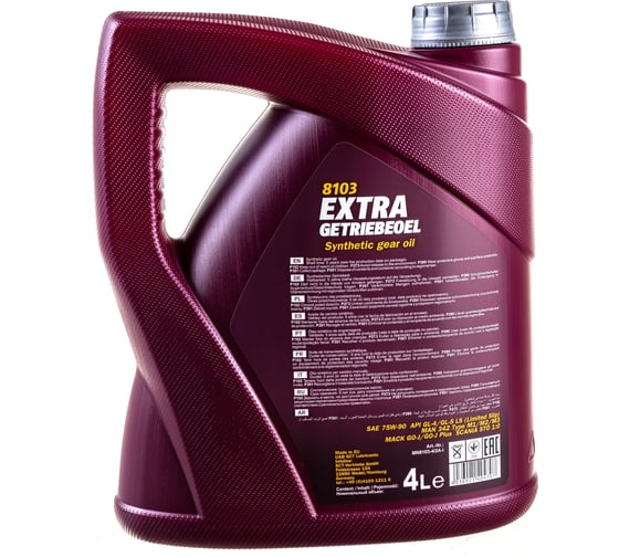 Синтетическое трансмиссионное масло MANNOL EXTRA GETRIEBEOEL 75W90 4 л 1353