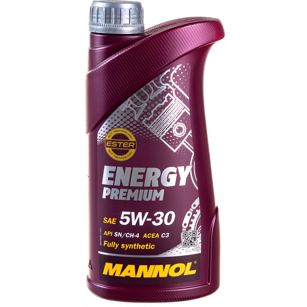 Синтетическое моторное масло MANNOL ENERGY PREMIUM 5W30 1 л 5W-30 4006 ...