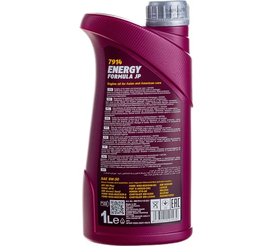 Синтетическое моторное масло MANNOL ENERGY FORMULA JP 5W30 1 л 1059