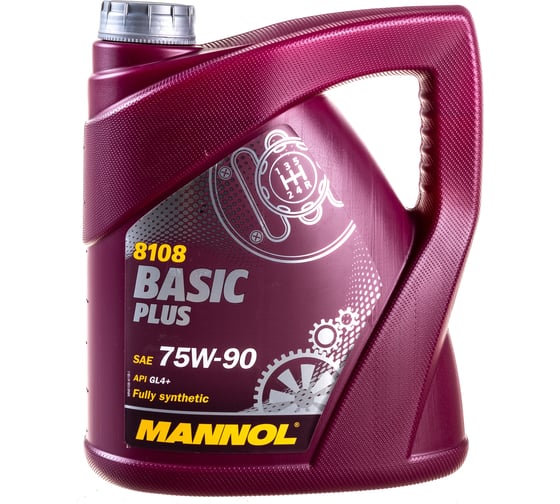 Синтетическое трансмиссионное масло MANNOL BASIC PLUS GETRIEBEOEL 75W90 4 л 1322 1