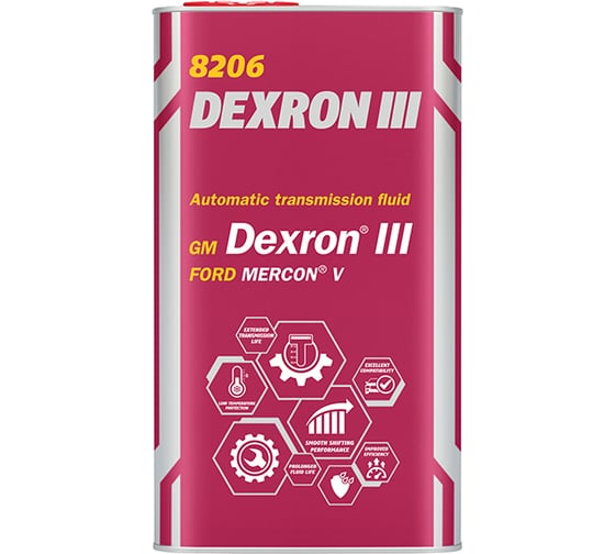 Синтетическое трансмиссионное масло MANNOL DEXRON III AUTOMATIC PLUS Metal, 4 л 1356M