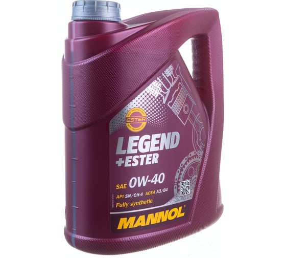 Синтетическое масло MANNOL LEGEND Ester 0W40 4 л 1001