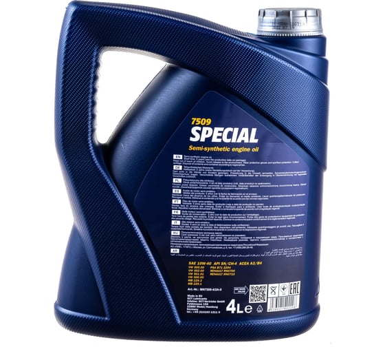 Полусинтетическое моторное масло MANNOL SPECIAL 10W40 4 л 4022